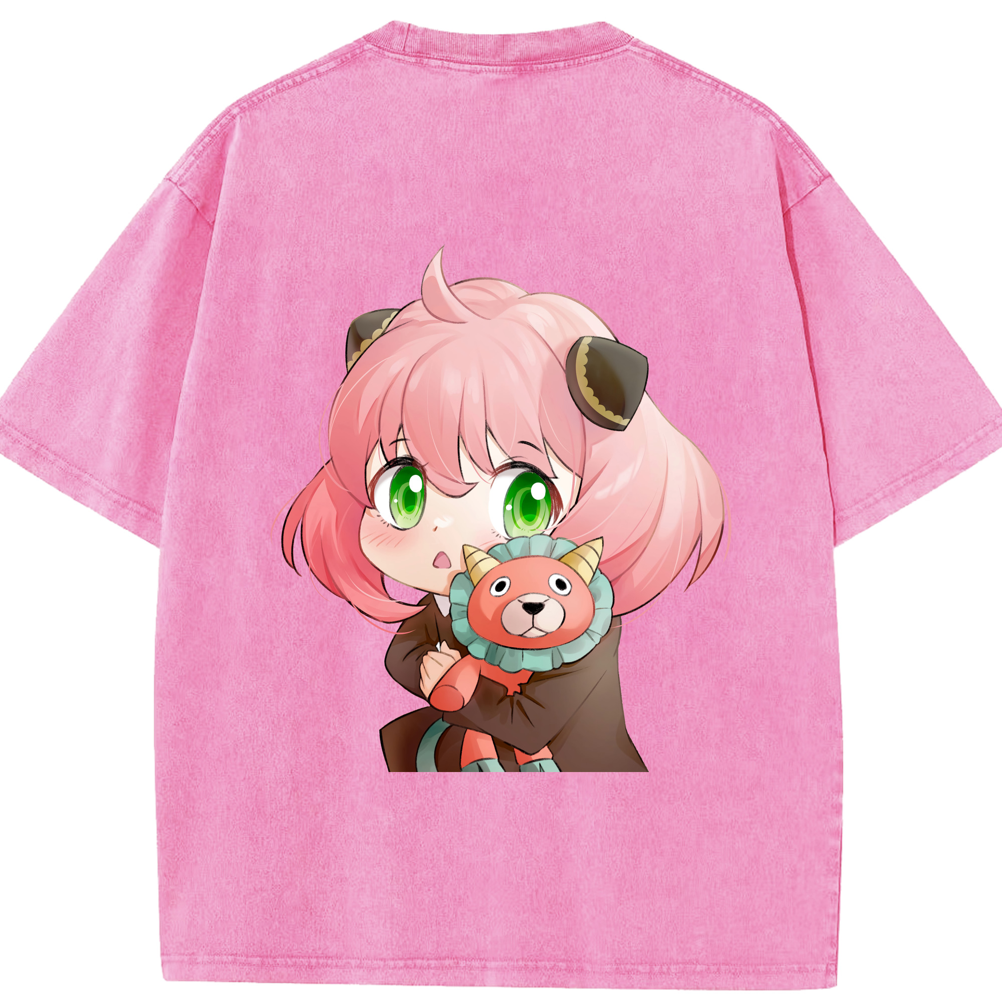 （画像用） SPY×FAMILY间谍家家酒 綿100% ヴィンテージ風 半袖Tシャツ（背面プリント）